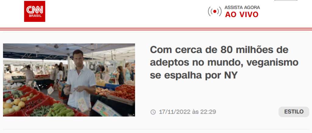NOTICIA VEGANA - CNN BRASIL